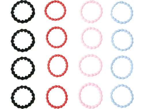 Name It hårelastik i sort/rød/pink/serenity (16-pak)